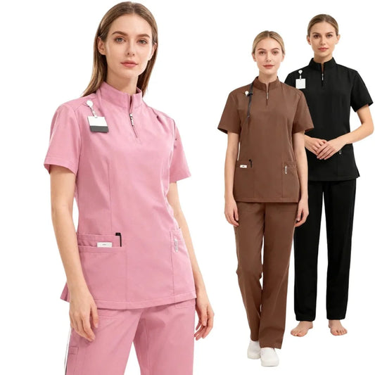 Practical Nursing Workwear - Basic M-edical Uniform Set with Functional Design for Healthcare Staff