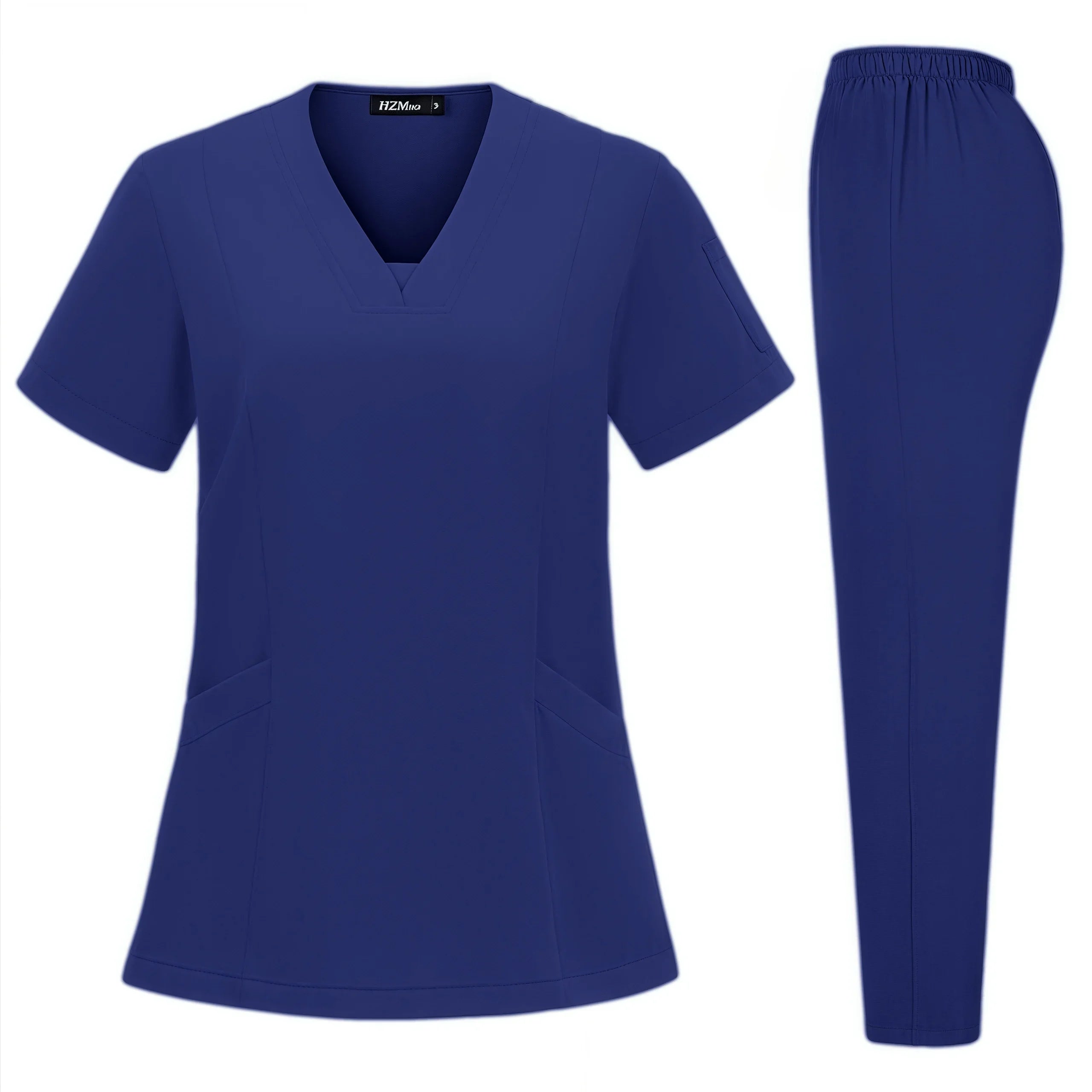 High Quality Hospital Scrubs Uniform Set Nurse Polyester Spandex Stretch Women Scrub Sets Uniforms Nursing Men Medical Scrubs