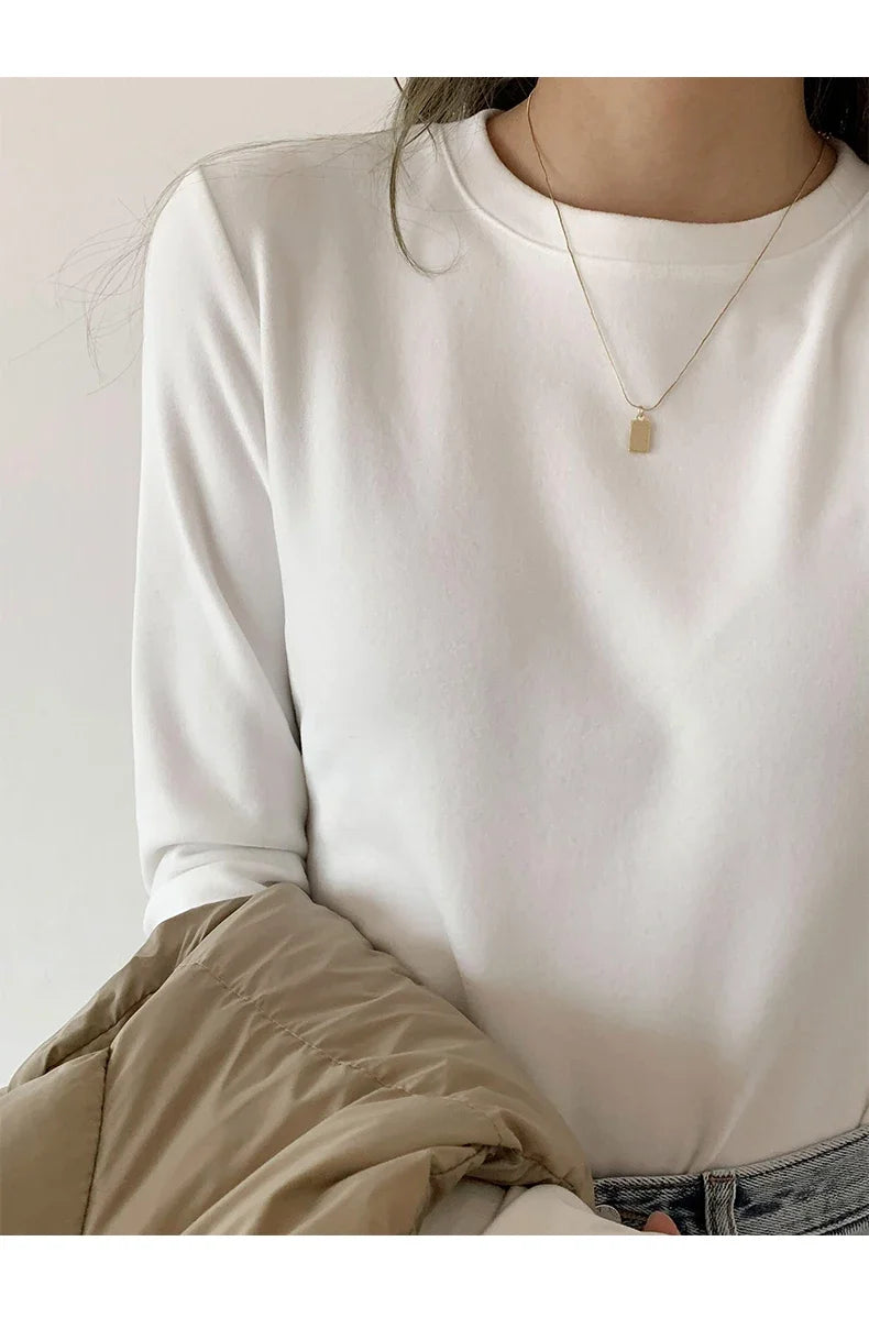 Winter Women Sweater T Shirt Women  Oversize T-Shirt Woman Clothes Female Tee Tops Pullover Long Sleeve Tube Knitted Tshirt Top