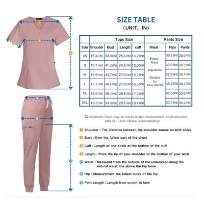 Women Scrubs Nurse Accessories Medical Uniform Unisex Slim Fit Comfort Clinical Women Operating Room Work Uniform Jogger Suit