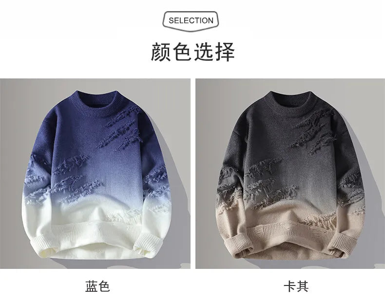 Winter Sweaters for male men thick O-neck sweater men Student youth sweaters autumn Men's wool Casual Knitwear Pullover