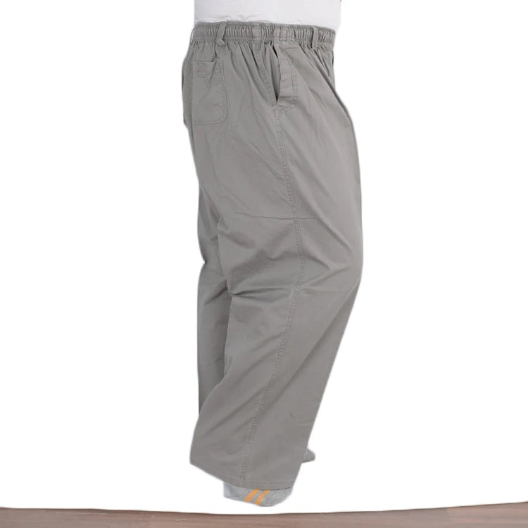 Plus size 8XL 11XL 13xl middle-aged men's summer thin elastic band high waist cotton casual trousers Dad oversize 9XL 8XL 7XL