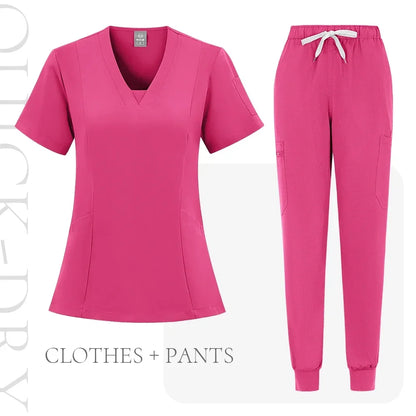 Women Scrubs Nurse Accessories Medical Uniform Unisex Slim Fit Comfort Clinical Women Operating Room Work Uniform Jogger Suit