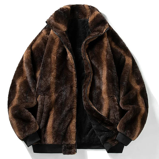 Cozy Winter Fleece Jacket, Convertible Collar Hood to Shield from Wind, Plush Lined for Warmth