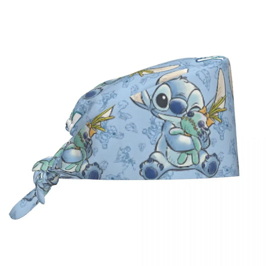 Custom Stitch Cartoon Medical Staff Scrubs Hat Unisex Kawaii Doctor Nursing Surgical Cap Scrub Caps
