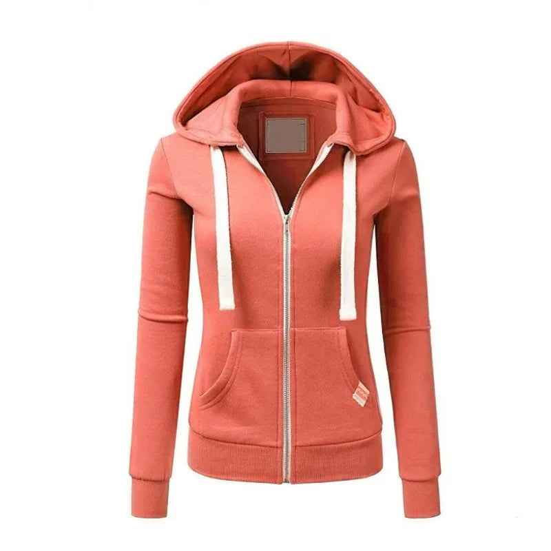 2024 Spring and Autumn New Women's Personalized Casual Cardigan Zipper Hoodie Korean Edition Fashion Outdoor Jogging Sportswear