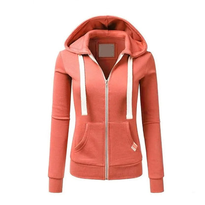 2024 Spring and Autumn New Women's Personalized Casual Cardigan Zipper Hoodie Korean Edition Fashion Outdoor Jogging Sportswear