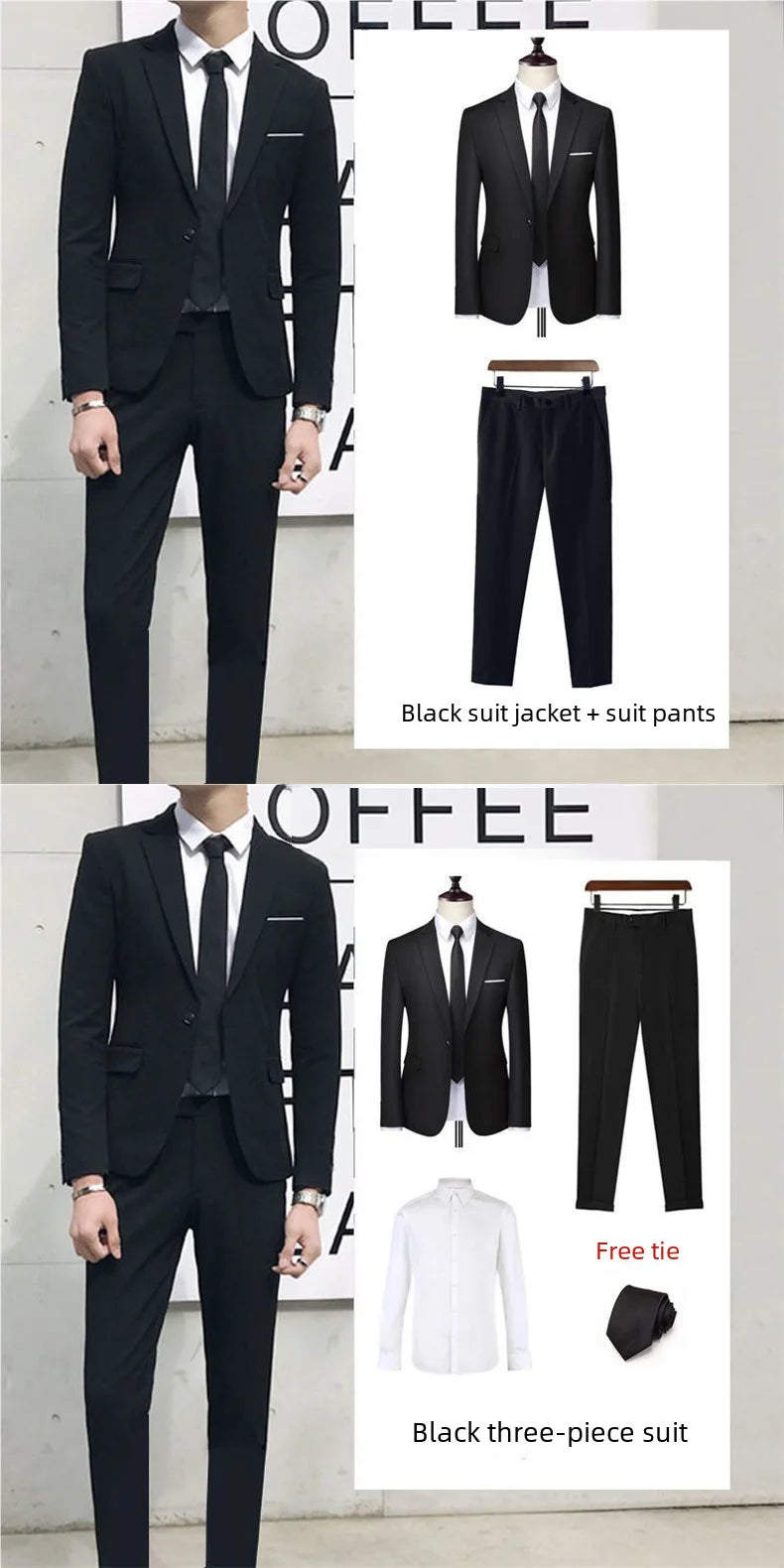 Men's Three-piece Suit Casual Slim Fit Business Attire