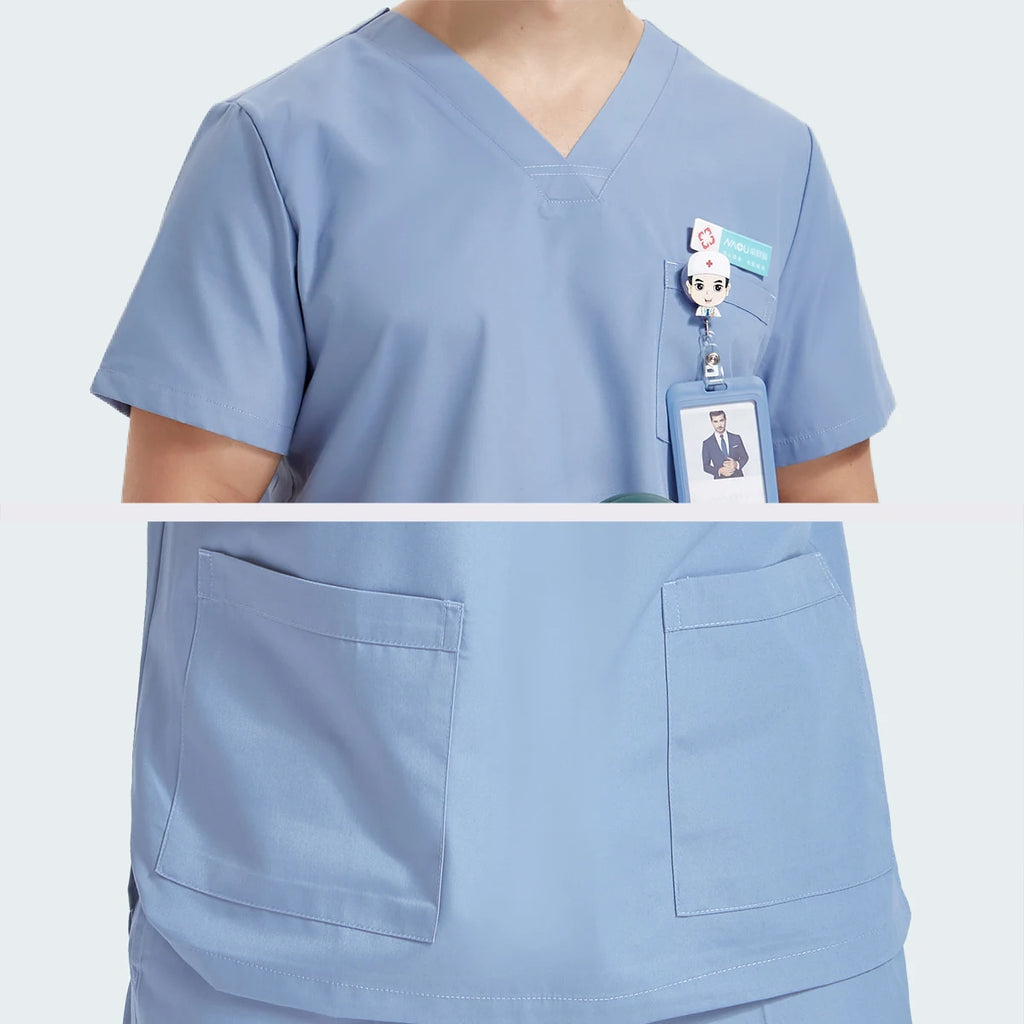 Men's Medical Scrubs Sets Hospital Nursing Uniforms Breathable Sanitary Clinical Aesthetic Nurse Suits Doctor Workwear 8020-02