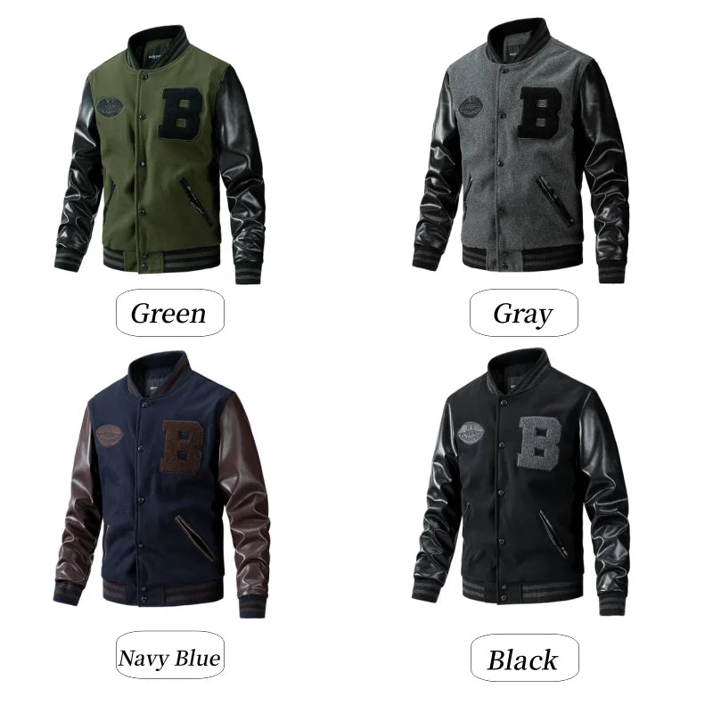 Autumn and Winter Coat Mens Clothes Loose Fashion Baseball Suit Trend Jacket