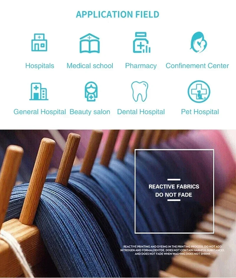 Nurse Scrubs Cap Adjustable Scrubs Hat Unisex Cotton Pink Print Nursing Caps Accessories Medical Work Hat Pet Shop Surgicals Hat