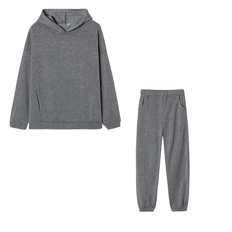 autumn tracksuit outfit set Women Two Piece Set hoodies Hooked Leisure Wide Leg Long Pants Sets Slim Fit Office Ladies Autumn