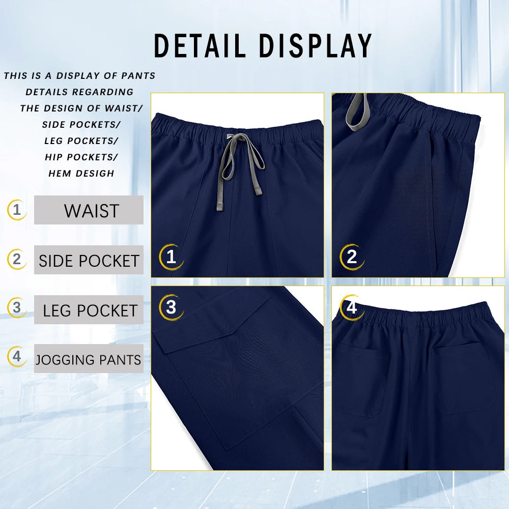 Medical Scrub Set Women Uniform New Doctor Nurse Surgical Uniform Durable Dental Pediatric Quick-Dry Healthcare Service Workwear