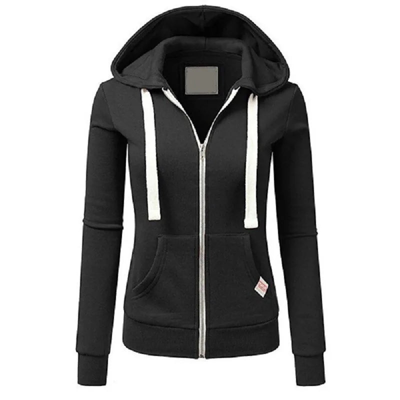 2024 Spring and Autumn New Women's Personalized Casual Cardigan Zipper Hoodie Korean Edition Fashion Outdoor Jogging Sportswear