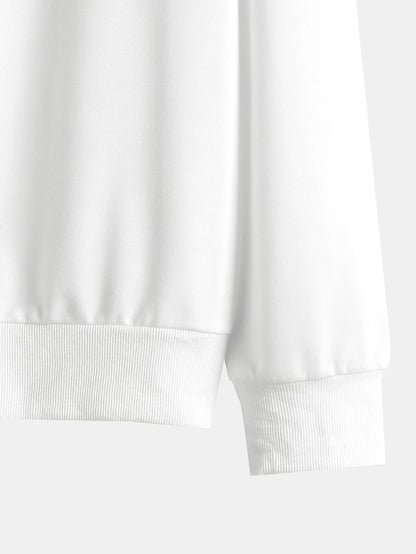 Men's Autumn and Winter Set With Future Print Casual Long Sleeve Pants Two-pieces Suit Comfortable Sportswear Suit Crew Neck