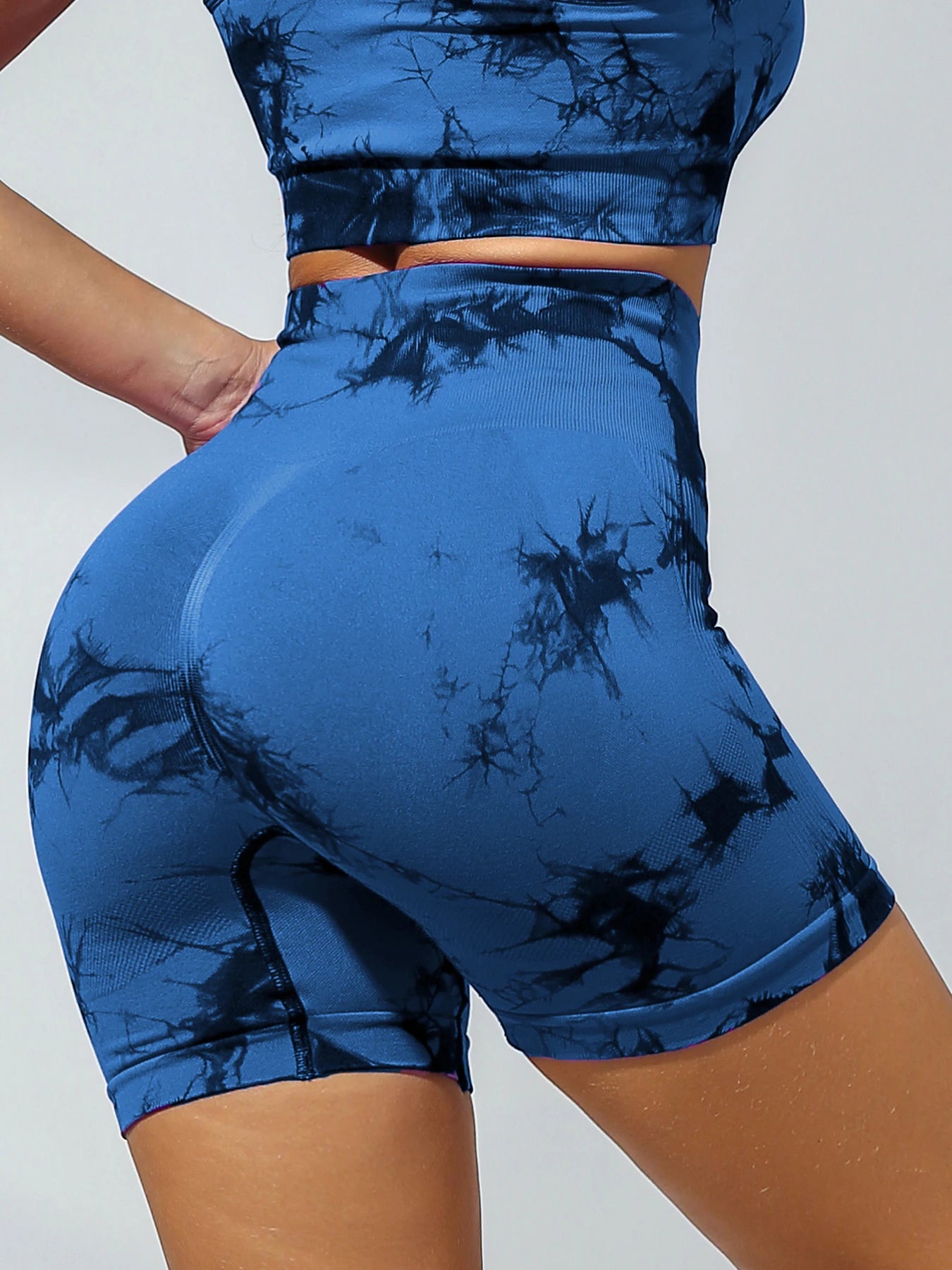 High Waist Lift Hip Elastic Women Leggings Casual Outdoors Running And Cycling Pants Yoga Workout Partial Tie-dye Sports Legging