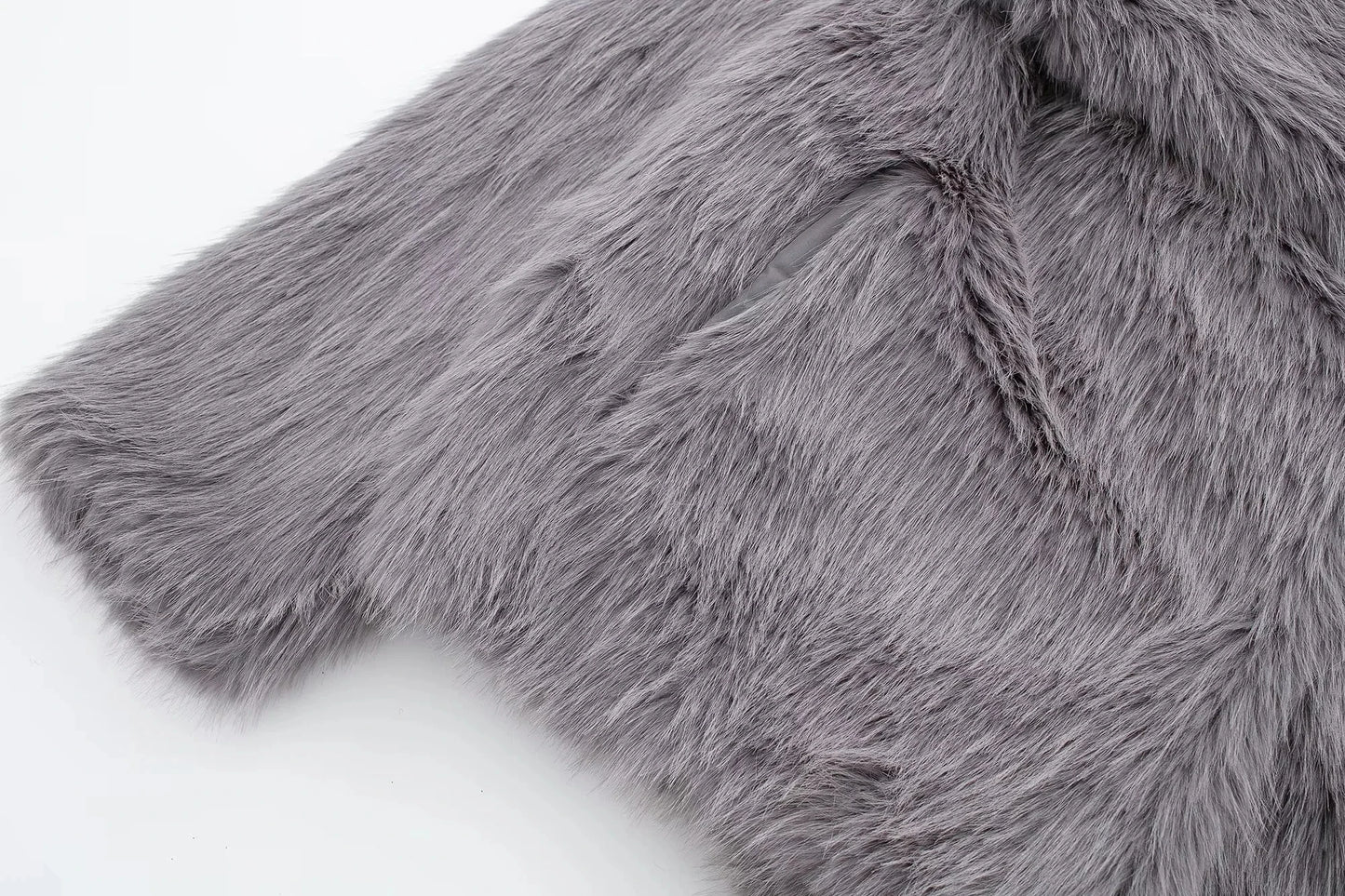 Winter Coats For Women Fashion New Faux Fur Long Sleeves Loose Coat Female Versatile High Street Women's Cardigan