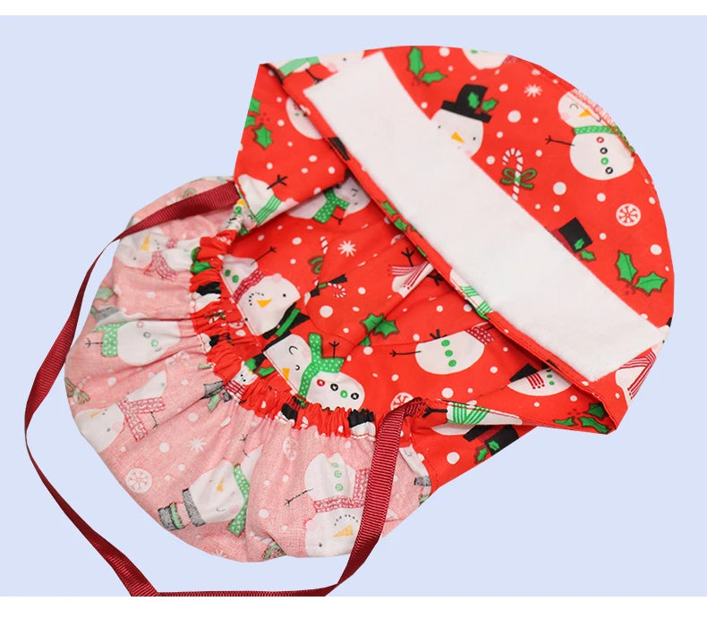 Christmas Snowman Scrub Caps for Long Hair Cotton Surgical Hats Dental Nursing Caps Women Men Hospital Clinic Medical Caps C1093