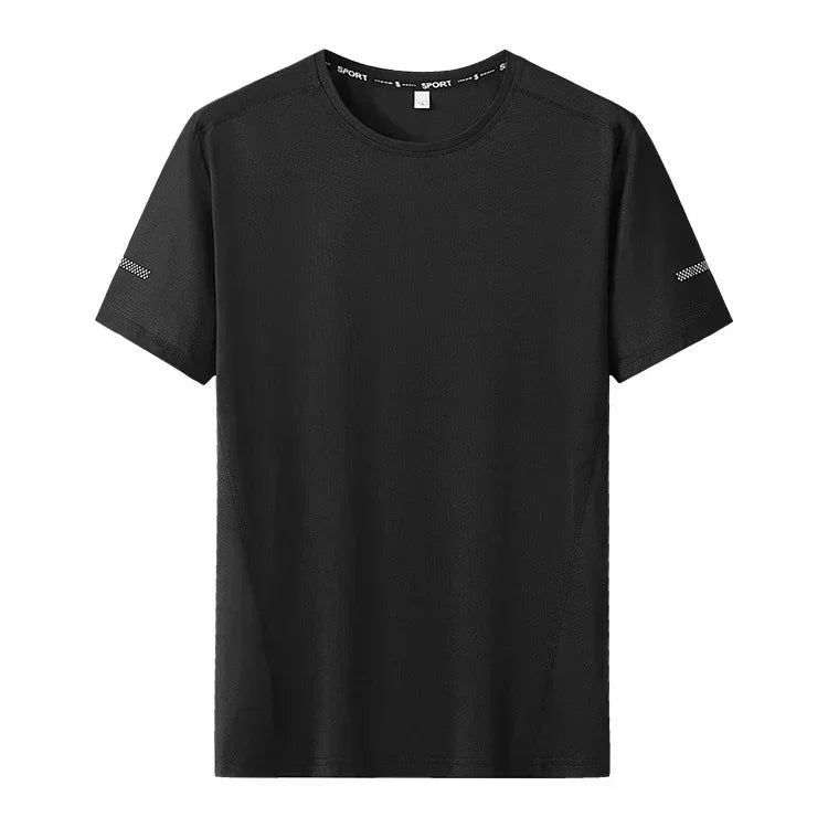 Plus Size T-shirt for Men 6XL/7XL Summer Quick Drying Tees Oversized Round Neck Short Sleeve T-shirt Big Size 110-175kg