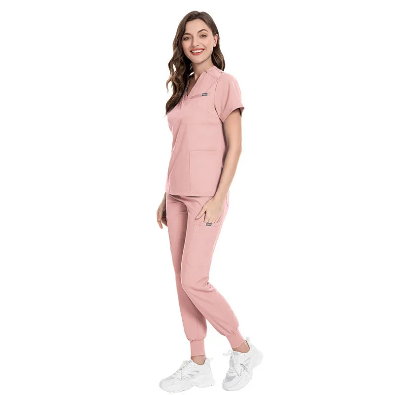 Women Scrubs Sets Nurse Accessories Medical Uniform Slim Fit Hospital Dental Clinical Workwear Clothing Surgical Overall Suits