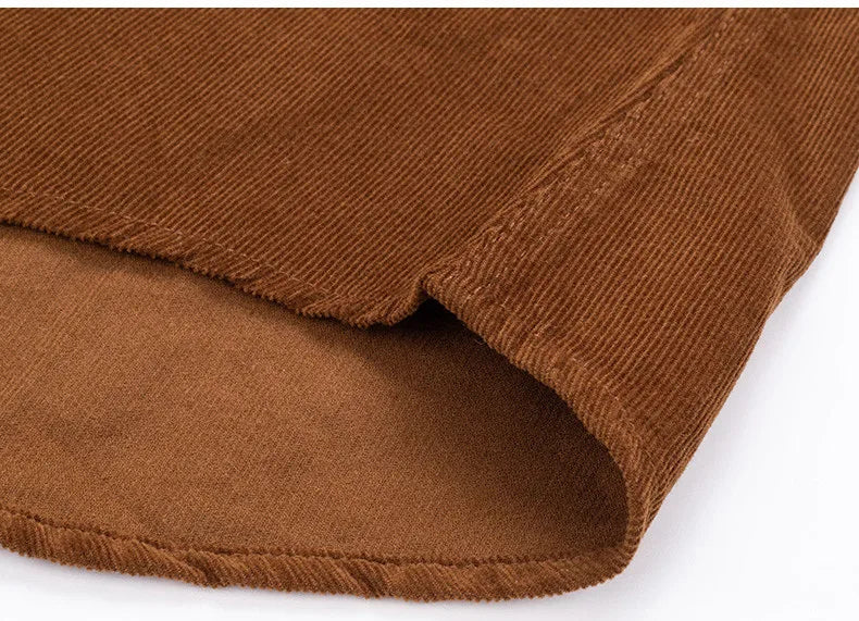 Size S-7XL Men's Corduroy Shirt Long Sleeve Cotton Casual Regular Fit Soft Comfortable Formal Dress Shirts Blouse Men Clothes