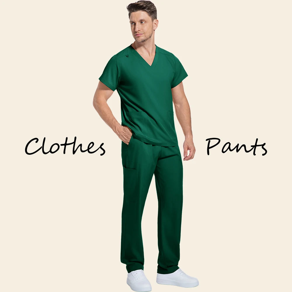 Nurse V-neck Scrubs Uniform Unisex Scrub Joggers Nurses Accessories Quick-drying Hospital Uniforms Nursing Articles Workwear Men