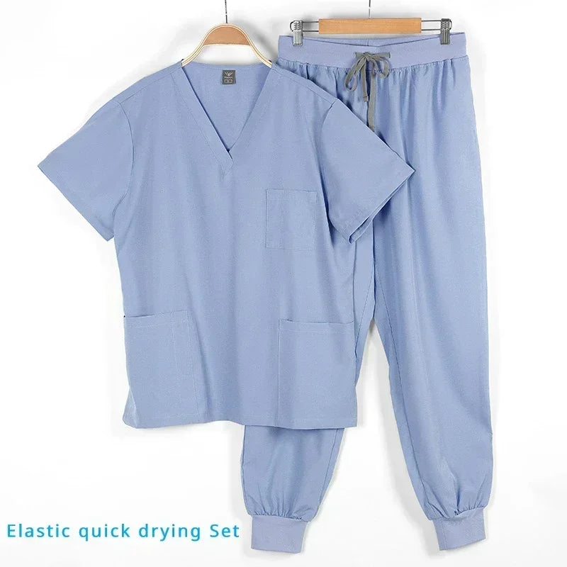 Medical Scrubs Bulk Order - Anti-Microbial Jogger Sets for Surgery/Dental/Vet/SPA/Pharmacy Multi-Pocket Workwear with Pen Slot