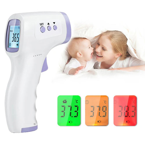 Non-Contact Temperature IR Thermometer Body Fast Measure Digital Fever Thermometer OR Portable Fingertip Blood Oxygen Oximeter