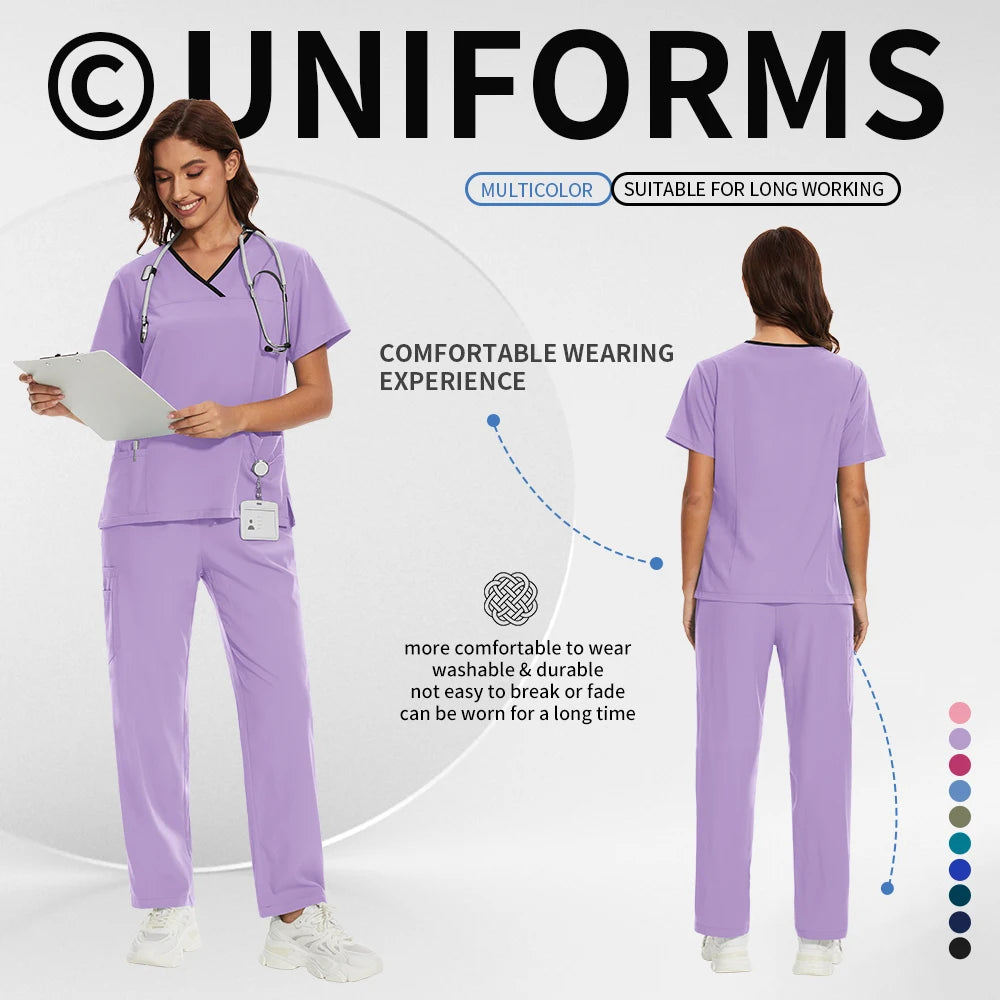 Medical Uniforms Women Hospital Nurse Scrubs Sets Pet Grooming Scrubs Unisex Clinic Nursing Surgical Uniforms Spa Uniforms Women