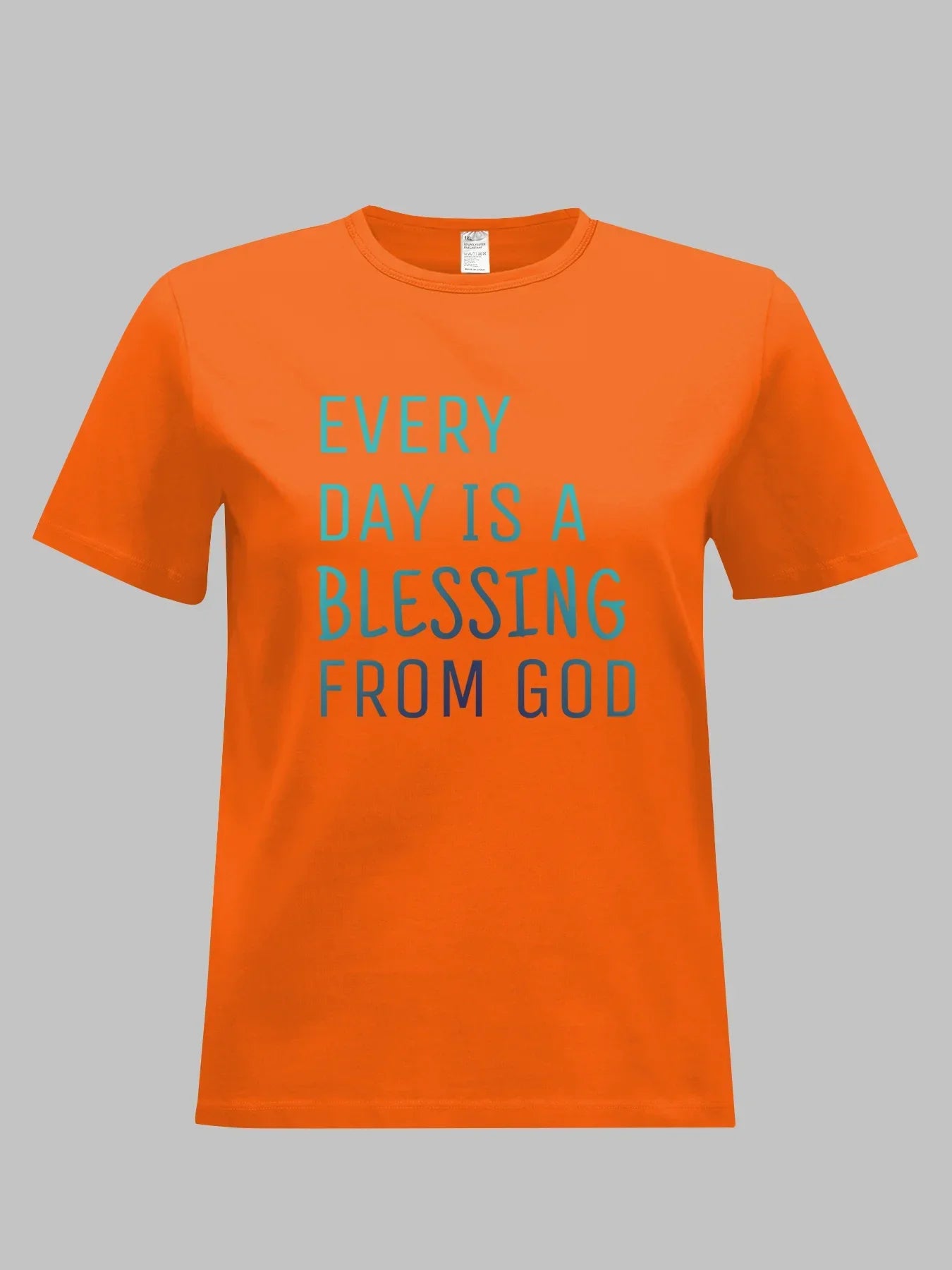 Women Plus Size Clothing Summer Round Neck Short Sleeve Printed Letter Casual BLESSING Plus Size T-Shirts Y2k Top