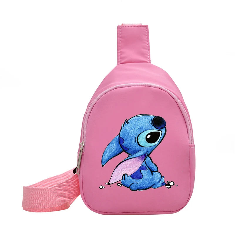 Stitch Crossbody Bag, Stylish Casual Sling Chest Bag, Small Shoulder Bag, Cartoon Print Coin Purse Everyday for Daily Travel Use