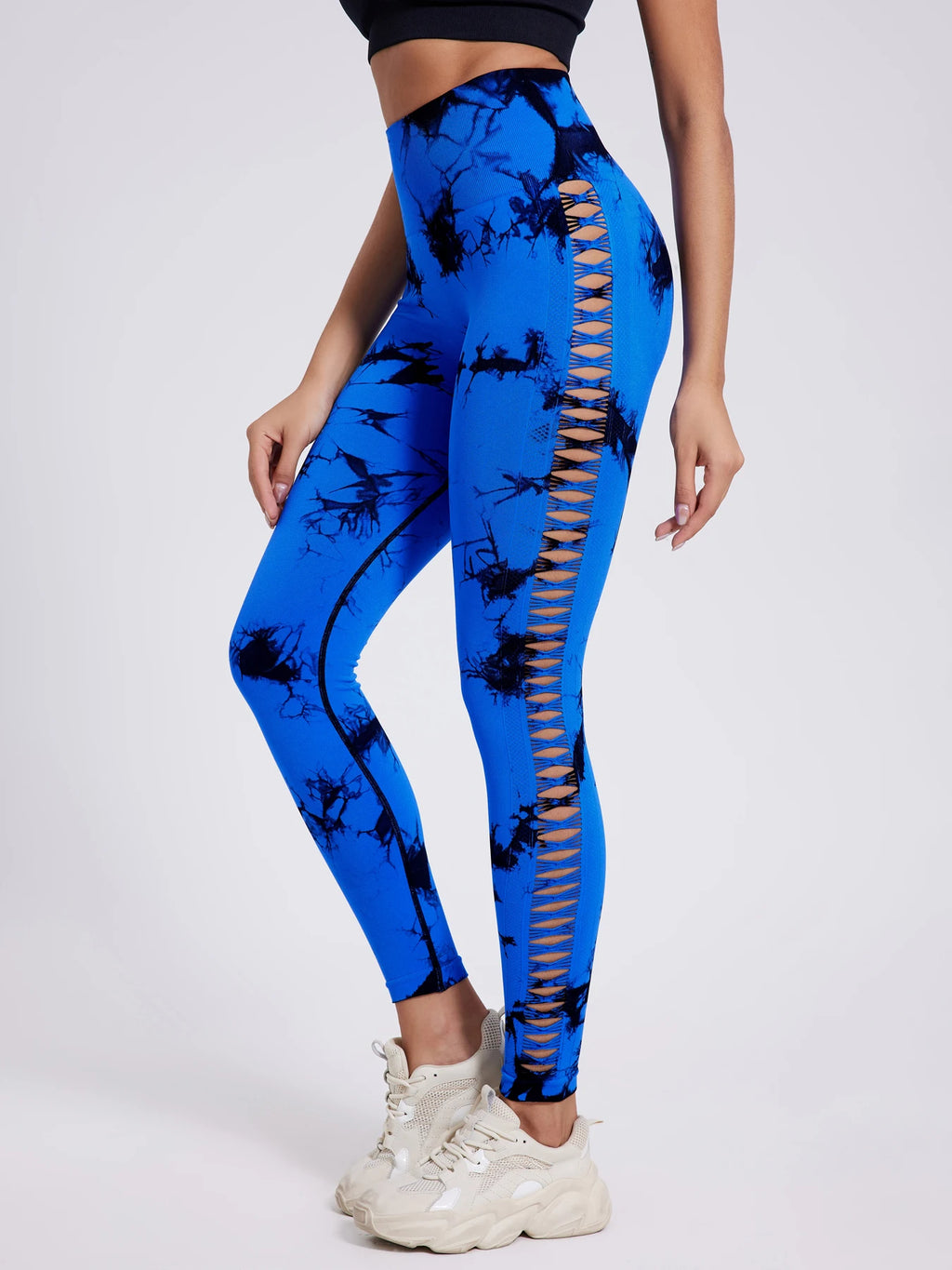 Butt Lifting Sexy Gym Leggings Women High Waist Seamless Tie Dye  Leggings Women Skinny Stretch Outdoors Hollow Out Pants
