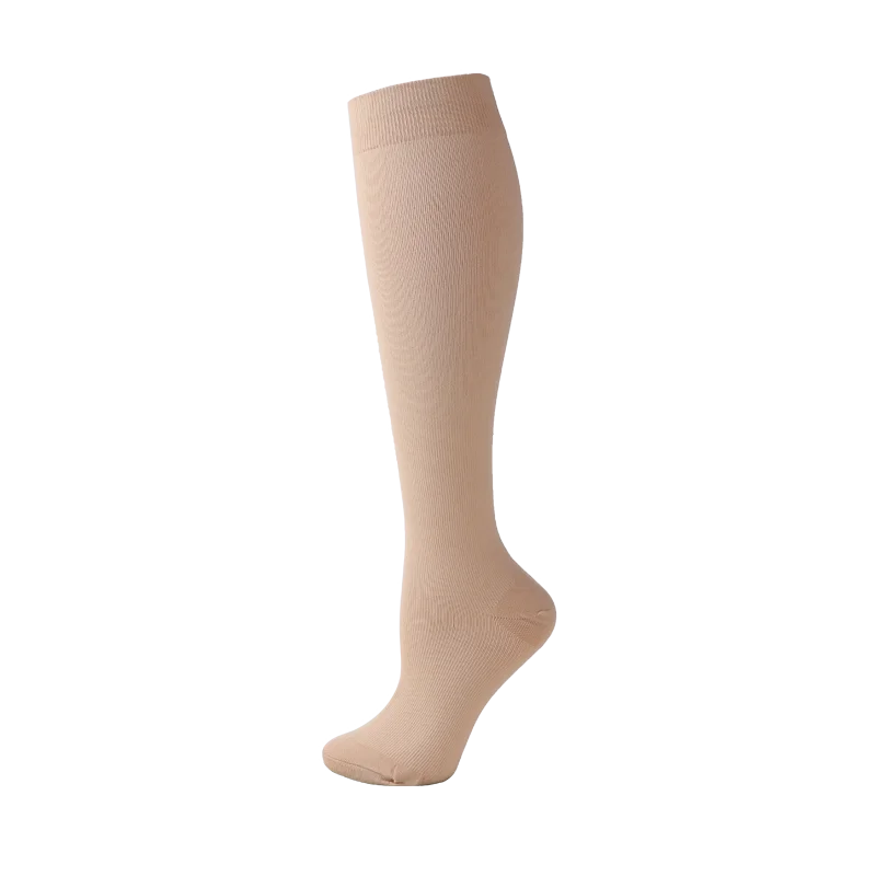 Compression Stockings Blood Circulation Promotion Slimming Compression Socks Anti-Fatigue Comfortable Solid Color Socks