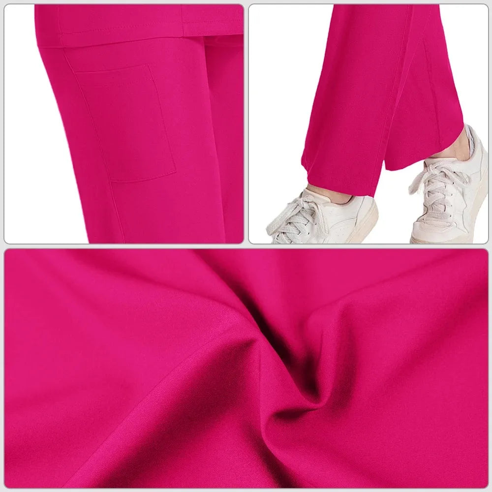 Long sleeves Scrubs Medical Scrub Soft Breathable Jogger Pants Set Surgical Uniforms Woman NursingClinical Doctor Workwear