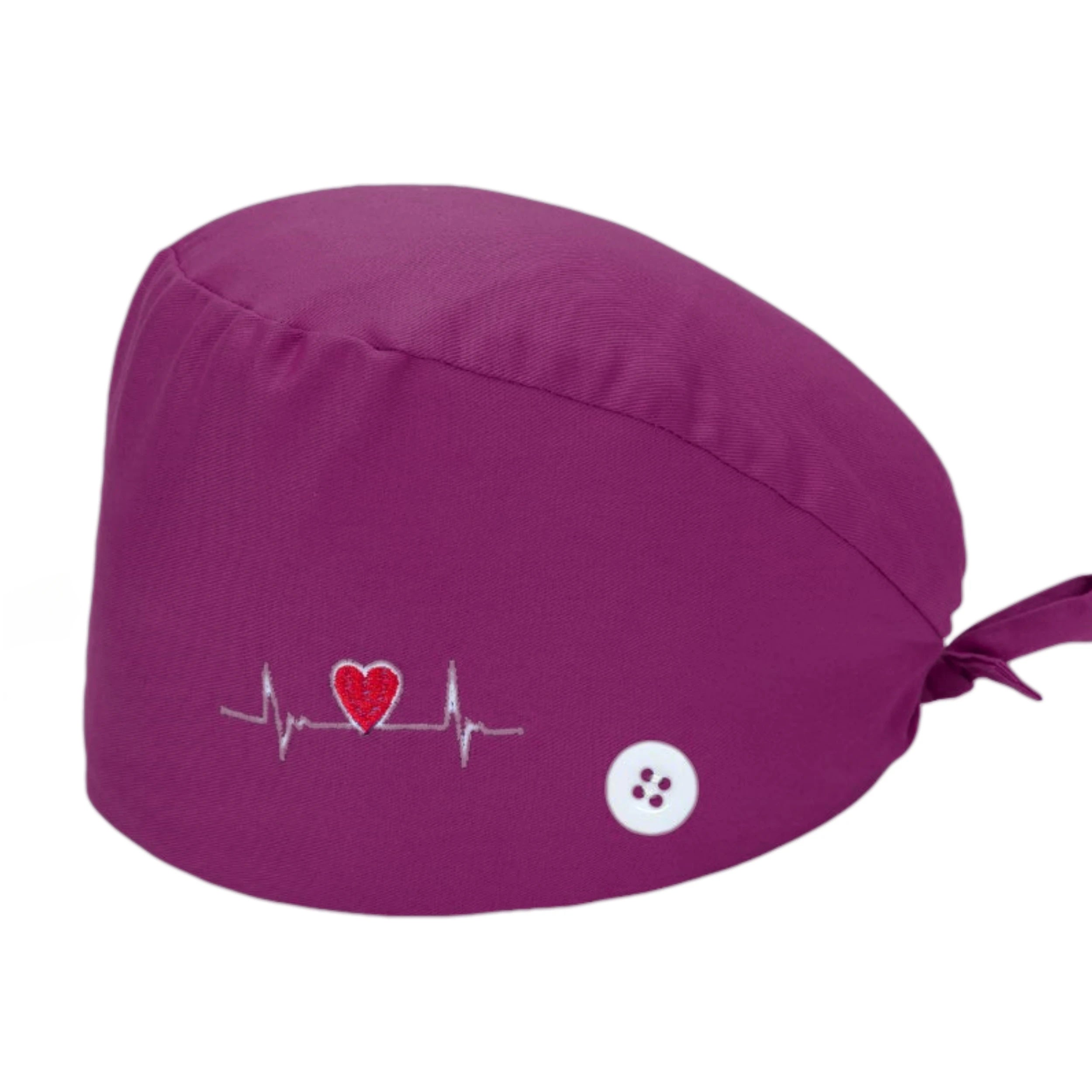 Solid color scrub cap with button pet grooming working Caps surgical cap Lab work hat womens Scrub hats nurse accessories