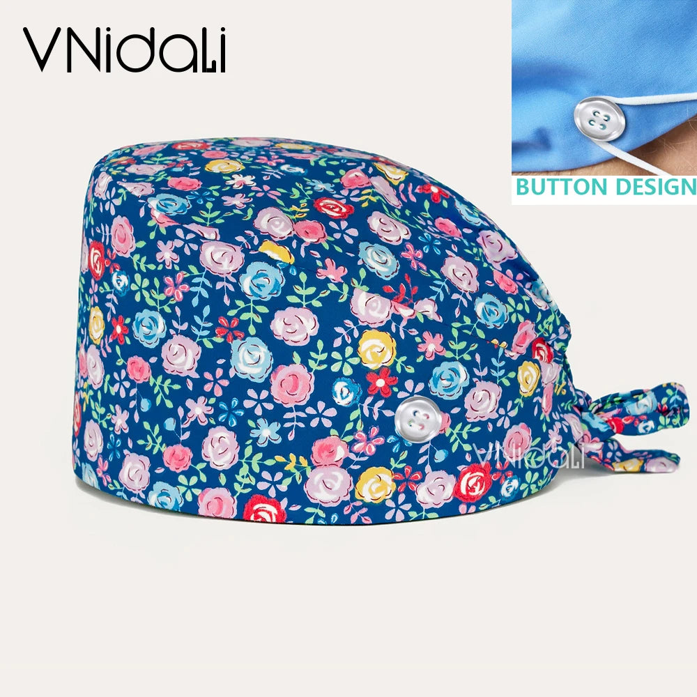 Scrubs Caps for Women and Men gorro quirofano mujer pet shops Caps Work Hats beauty salon nursing accessories lab staff cap