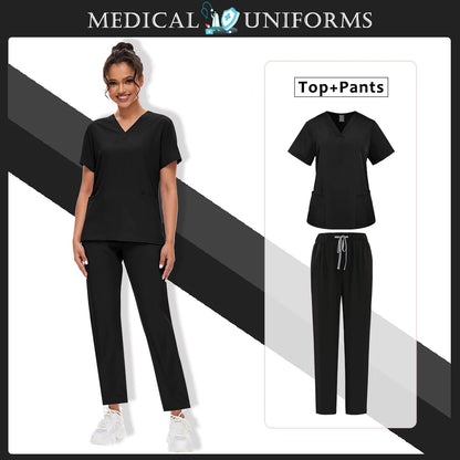 Wholesale Scrubs Set Nurse Dental Straight Surgery Suit Operating Room Clothing Medical Nurse Uniform Hospital Working Work Wear