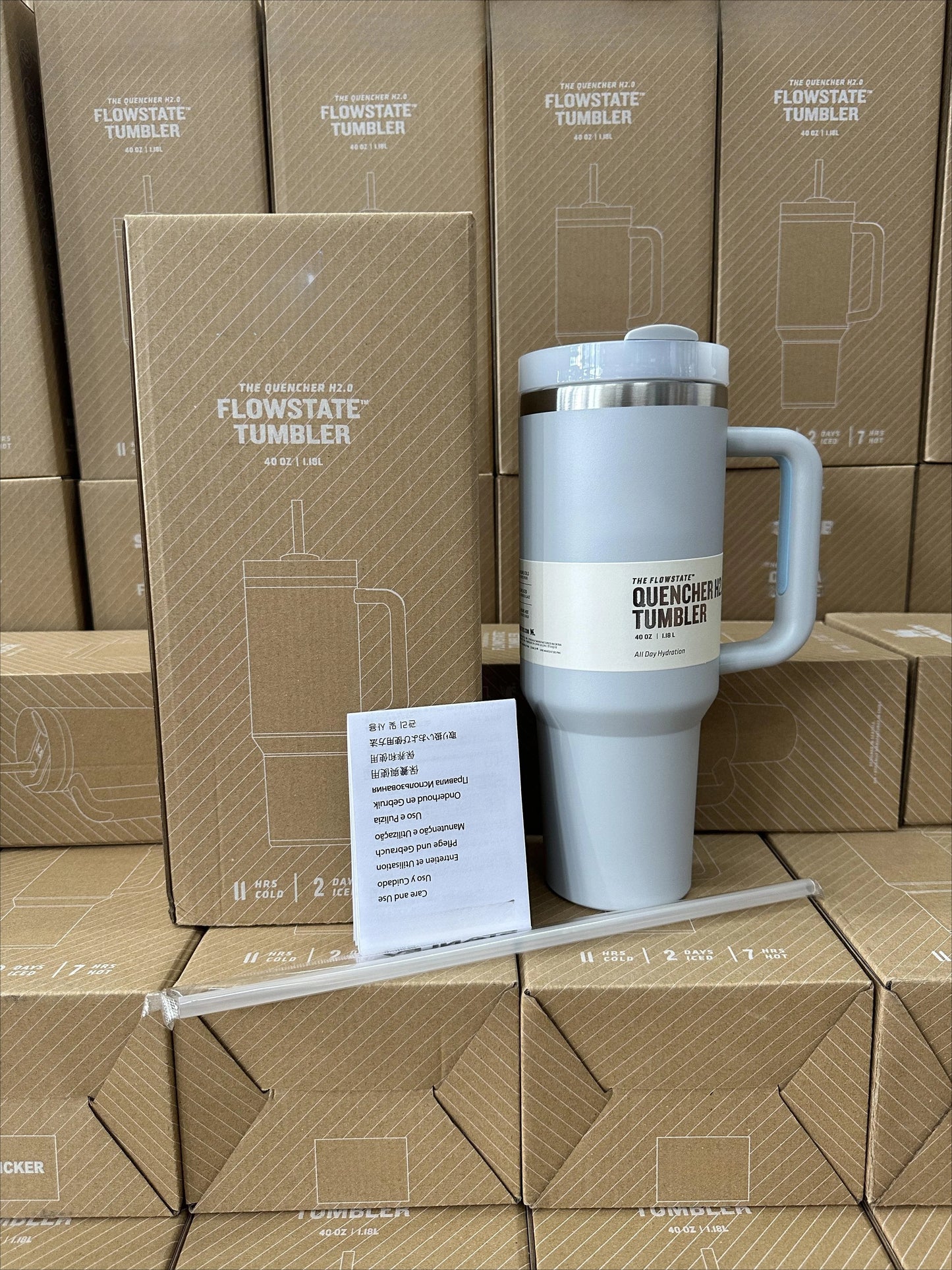 40oz Stainless Steel Vacuum Mug Double-Wall Insulated Travel Cup with Handle Straw Lid for Hot And Cold Beverages