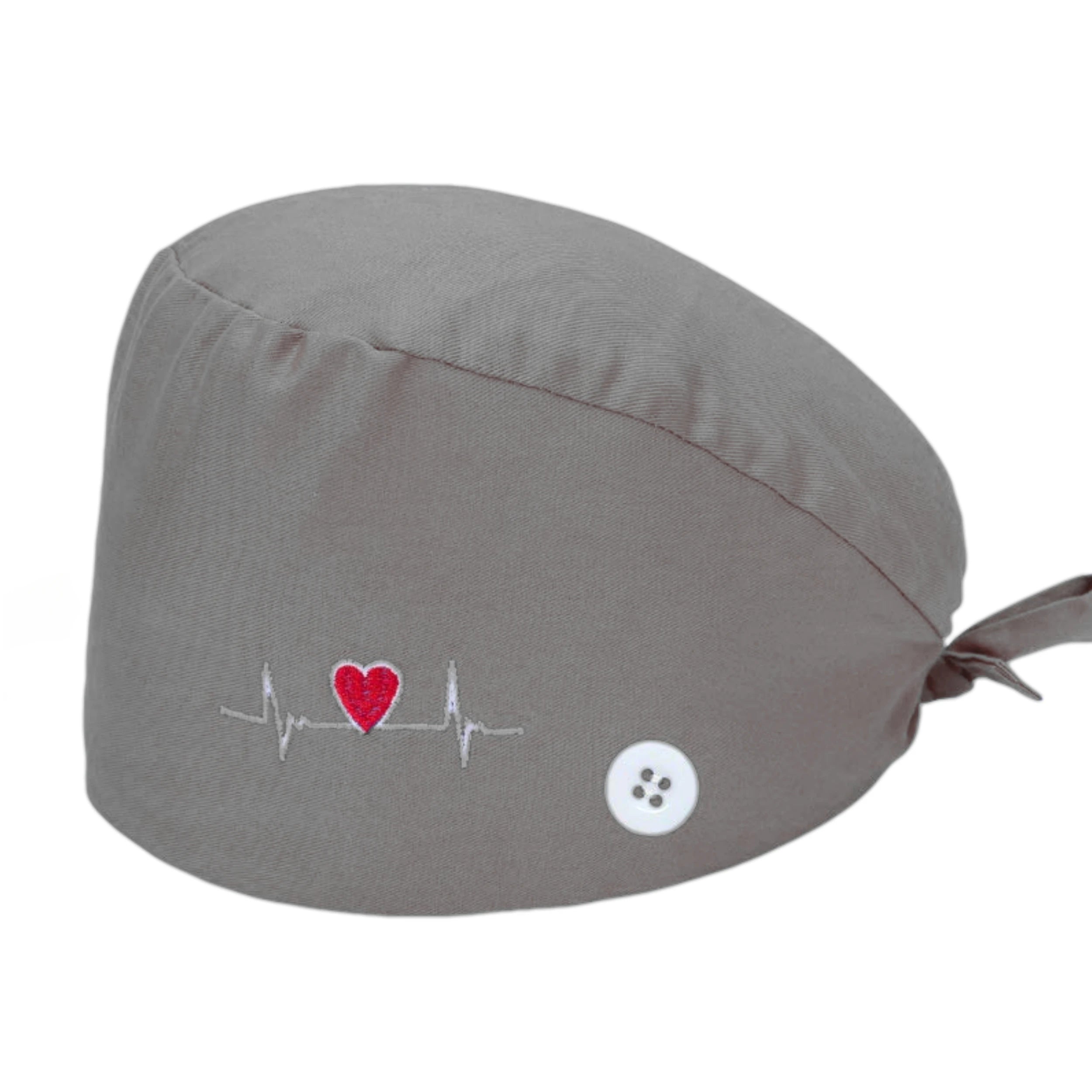 Solid color scrub cap with button pet grooming working Caps surgical cap Lab work hat womens Scrub hats nurse accessories