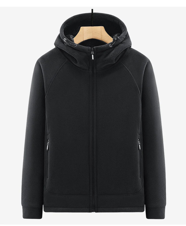 Winter Men Fleece Warm Jackets Mens Windproof Thick Jackets Parkas Coats Men Hooded Casual Outwear Jacket