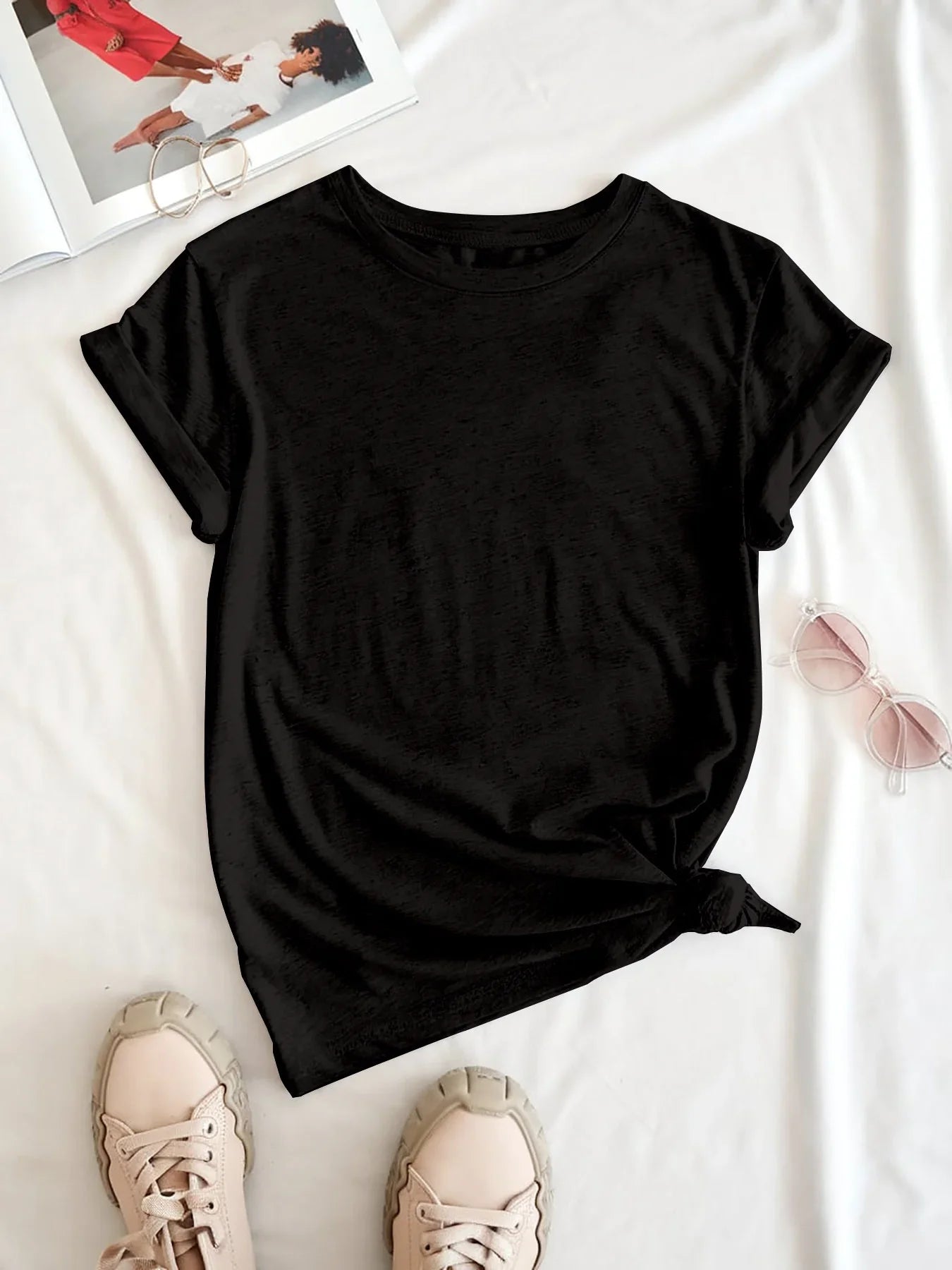 Women's Plus Size T-shirt Graphic Short Sleeve Clothing Top, Loose and Casual, Soft and Comfortable Breathable, Outdoor Sports