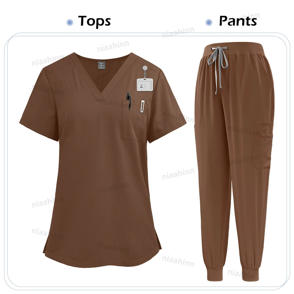 Medical Clothing for Women Scrubs Jogger Sets Nursing Pants Surgical Gown High Quality Medical Uniforms Wholesale Beauty Uniform