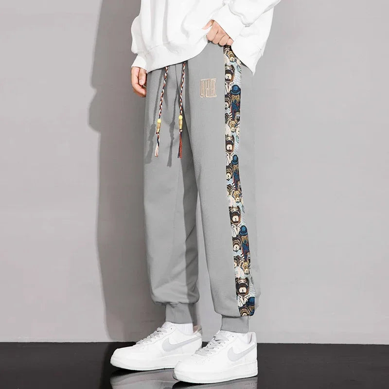Plus Size Men's Jogger Pants Drawstring Elastic Sport Trouser Male Loose Trendy Streetwear Sweatpant Big Large 8XL Spring Summer