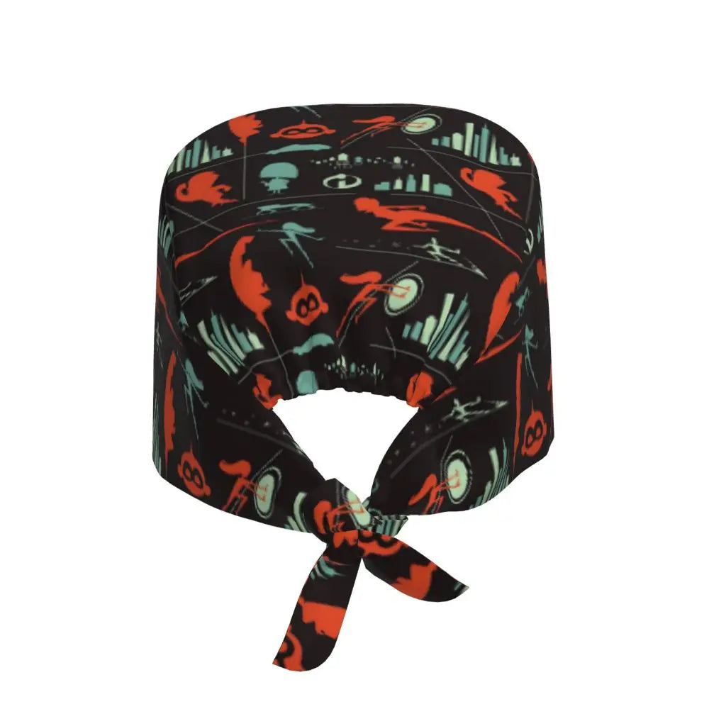 Custom The Incredibles Medical Staff Scrubs Hat Men Women Superhero Anime Doctor Nursing Surgical Cap Scrub Caps