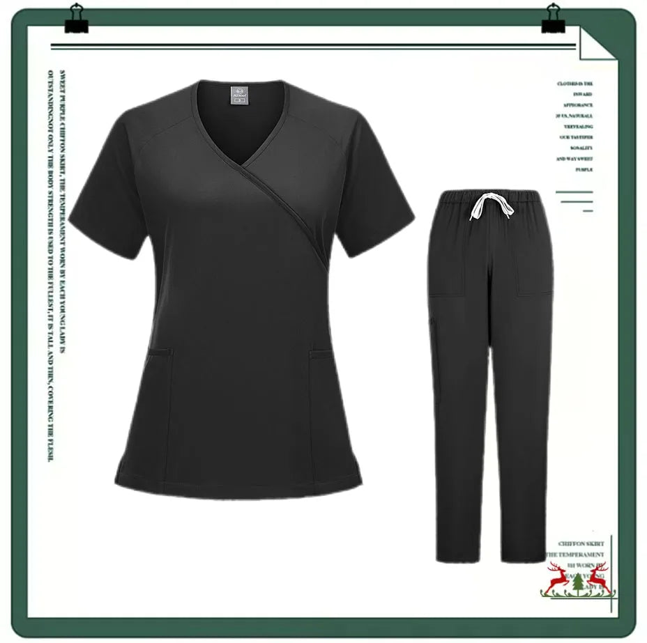 Nurse Scrubs New Fashion Medical Scrub Soft Breathable Jogger Pants Set Surgical Uniforms Woman Nursing Clinical Doctor Workwear