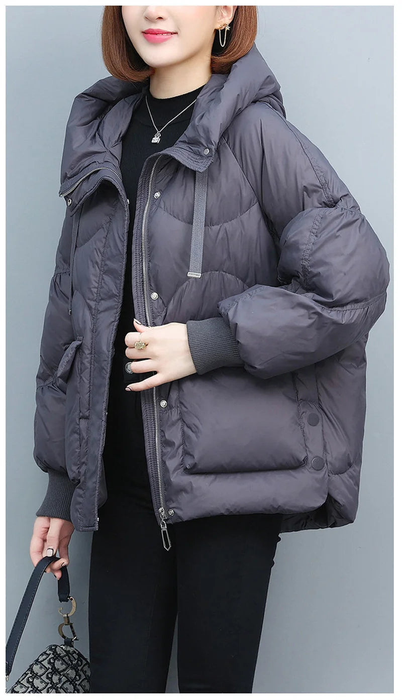 Winter Clothes Women Basic Jackets Warm Thick Down Cotton Jacket Female Short Hooded Fashion Padded-Cotton Jacket Parkas