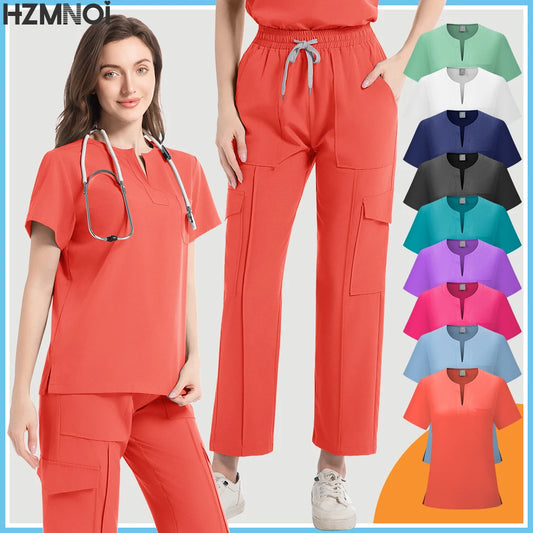 Women Scrubs Nurse Accessories Medical Uniform Unisex Slim Fit Comfort Clinical Women Operating Room Work Uniform Jogger Suit