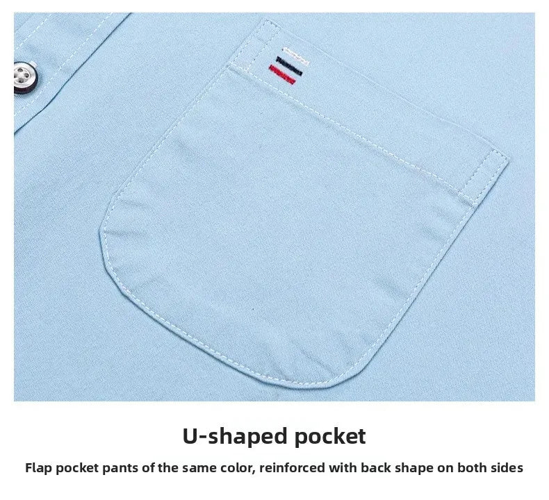 S-7XL New 100% Pure Cotton Men's Shirts Long Sleeves Solid Color Soft Regular Fit Casual Shirt Pocket Social Blouse Male Clothes