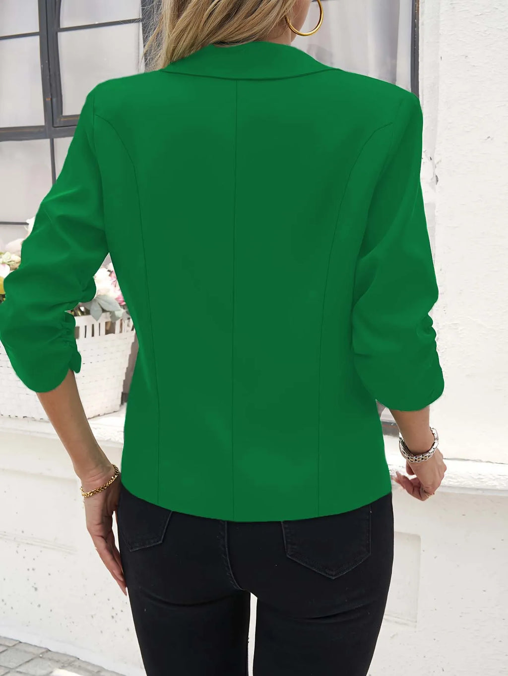 Women's Suit Jacket Formal Seven Quarter Sleeved Suit Business Casual Workwear Blazer