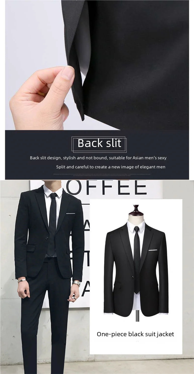 Men's Three-piece Suit Casual Slim Fit Business Attire